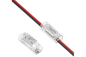 Biantie La 22-20 AWG Wire Connectors 10 Pack - Quick Splice Low Voltage Electrical Connectors, No Strip Insulation Piercing Clips for LED Strip Lights, Solderless Crimp (2p)