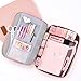 EASTHILL Big Capacity Pencil Pen Case Pouch Box Organizer Large Storage for Bullet Journal Pink