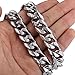 Trendsmax 14.5mm Heavy Polished Silver Tone Cut Curb Cuban Mens Chain Boys 316L Stainless Steel Necklace