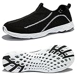 Viihahn Men's Water Shoes Aqua Wetsuits Barefoot for Pool Swimming Lightweight Slip-On Walking Shoes