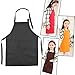 YUYIKES 7 Pcs Adjustable Children Chef Apron Set for Cooking Baking Painting Art Kids Chef Aprons with 2 Pocket