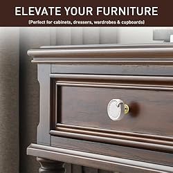 CcHhyyt 2 Pack Leather Cabinet Knobs Hand-Stitch