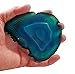 LARGE TEAL BLUE AGATE SLAB 4-5 INCH Geode Slice with Stand Crystal Mineral Gemstone Rock Gem