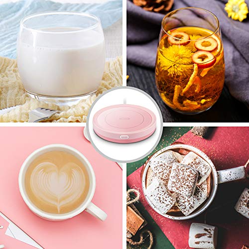 Smart Coffee Mug Warmer, BESTINNKIT Auto On/Off Cup Warmer for Office Desk Use, Heating Pad, Gravity-Induction Beverage Warmer Plate (Up to 131℉/55℃) - Thumbnail 3