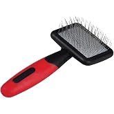 Ryan's Pet Supplies Paw Brothers Mini Pin Tiny Flat Slicker Brush for Dogs, Professional Grade, Stainless Steel Pins, Flexible Head, Comfort Grip, Mini Size, 4.75" x 2.25" x 1.5"