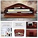 Leathario Leather Briefcase for Men Leather Laptop Bag Shoulder Messenger Bag Business Work Bag Brown