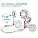 GULAKI Hands Free Portable Neck Fan - Rechargeable Mini USB Personal Fan Battery Operated with 3 Level Air Flow, 7 LED lights for Home Office Travel Indoor Outdoor (White)
