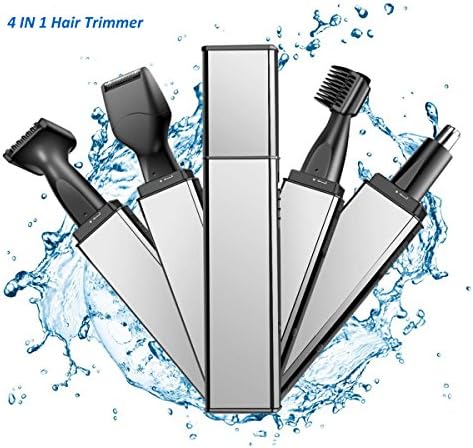 YANWIN USB Charging Nose Hair Trimmer,4 in 1 Waterproof Electric Nose Ear Hair Shaver Beard Sideburn Trimmer Wet/Dry Eyebrow Hair Remover Precision Hair Grooming Set