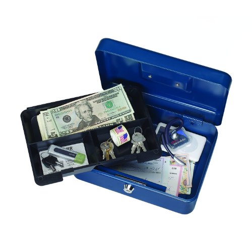 STEELMASTER Compact Steel Security Case, Includes 2 Keys, 9.75 x 3.5 x 7 Inches, Color May Vary (28347) - Thumbnail 3