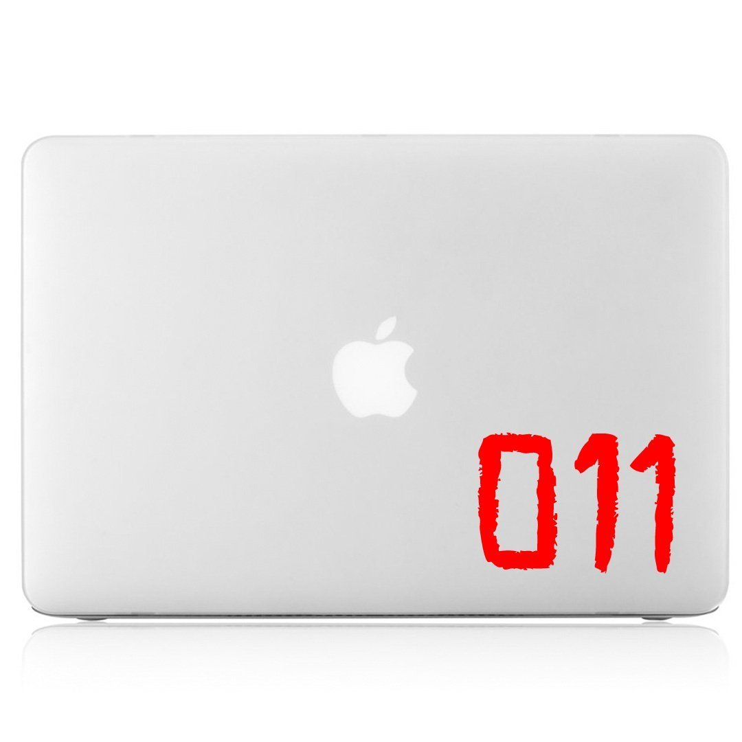 Eleven Red Tattoo 011 - Apple MacBook Laptop Vinyl Sticker Die Cut Decal