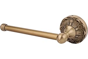 Antique Brass Toilet Paper Holder, Vintage Brass Tissue Roll Holder Wall Mounted Towel Rack Bathroom Accessories for Home Hos