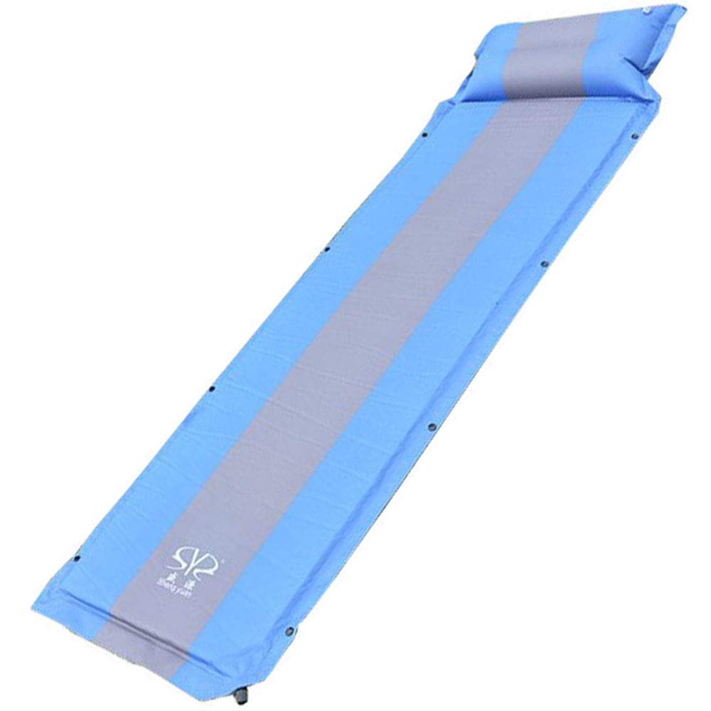 超安い品質 寝袋シュラフ B07nmpqggc 自動インフレータブルクッション 枕でシングル ダブルステッチ 膨脹可能なクッション 屋外キャンプ エアーベッド Blue Ash 1 Blue 1 Ash 500円引きクーポン Www Aiq Aiq Com Mx