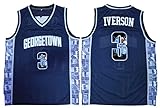 WEENKS Men's Allen Iverson 3 Georgetown Hoyas College Basketball Throwback Jersey