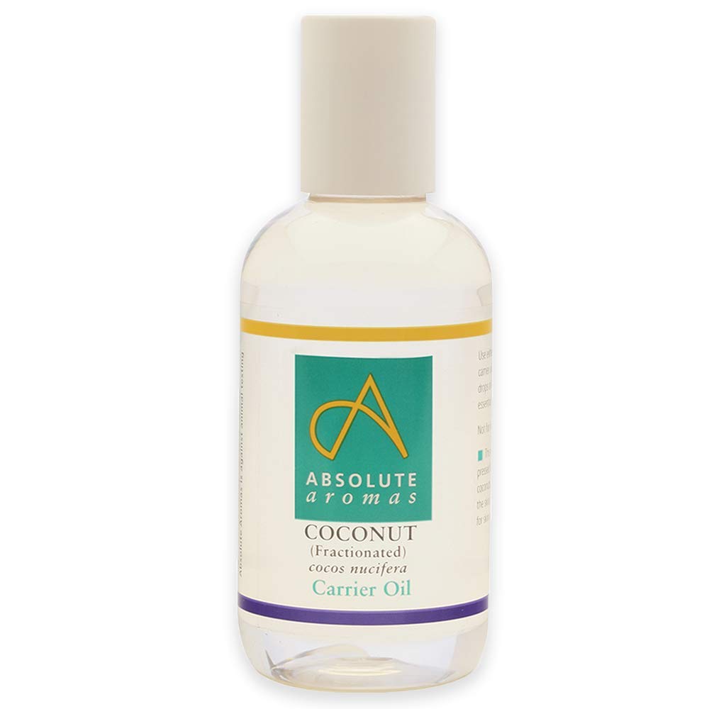 Absolute Aromas Fractionated Coconut Oil 150ml - 100% Pure, Unscented and Natural Carrier Oil - for Massage, Aromatherapy and Blending Essentials Oils - Use on Hair and Skin (150ml) — image 1