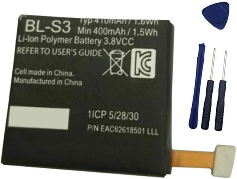 WXKJSHOP Replacement battery Compatible with backpower LG G Watch R W110, W150 Urbane Watch BL-S3 EAC62618501 3.8V