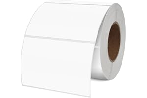 YIKIADA Rectangular White Color Coding Label 2 X 3 Inch Self Adhesive Vinyl Waterproof Writable Removable Sticker Roll for DI