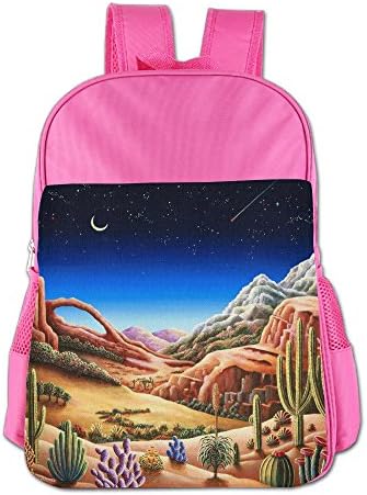 Portable 16.23oz Desert Cactus Kids Easily Cleaned School Daypack
