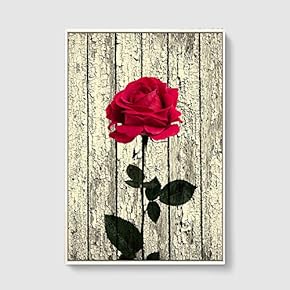 Framed Canvas Home Artwork Decoration Vintage Wood Canvas Wall Art for Living Room, Bedroom - 16x24 inches