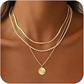 LEXODY Layered Necklaces for Women, Stackable Stack 14K Gold Plated Paperclip Chain Choker Necklace Dainty Diamond Cross Pendant Necklaces Set Trendy Simple Jewelry Gift