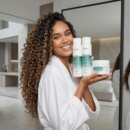 Asbel Kit Cachos Asbel Professional Shampoo, Condicionador e Máscara 300ml