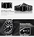 GOHUOS Mens Watches Business Auto Date Calendar Black Analog Display Stainless Steel Strap Classic Watch