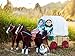 THE QUEEN'S TREASURES 18 Inch Doll Furniture & Accessories, Little House on The Prairie Covered Wagon & Sleigh Conversion Kit! Fits 2 Dolls & 2 Horses. Compatible for Use with American Girl Dolls