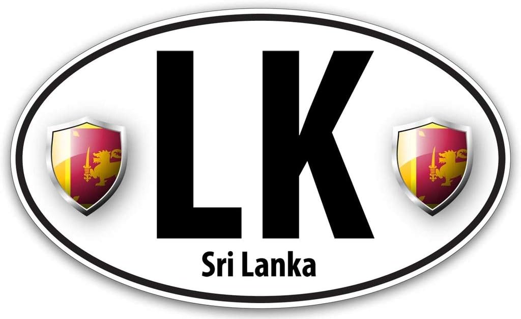 Makoroni - SRI Lanka Flag Sticker - World Flags Country Nations - Car Laptop Wall Sticker Decal - 5"x3", i54