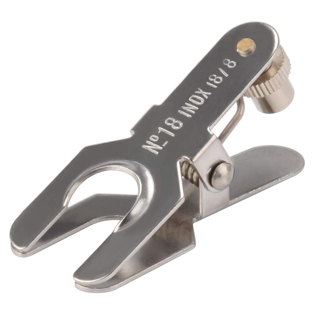 StonyLab Spherical Pinch Clamp, Stainless Steel Spherical Joint Clamp Holder with Screw Type Locking Nut for Laboratory, Size 18