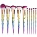 UMIMIXI TheFellie Unicorn Brushes, Makeup Brush Set Rainbow Professional Foundation Blending Blush Concealer Eye Face Liquid Powder Cream Cosmetics Brushes Kit, 10 PCS (Colorful-10PCS)