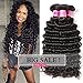 VRBest Unprocessed Brazilian Curly Virgin Hair 3 Bundles Brazilian Curly Weave Human Hair Extensions Natural Color 1B (18 20 22)