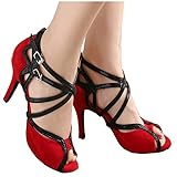 Minishion Women's Fashion Performance Salsa Tango Ballroom Latin Dance Sandals
