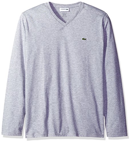 Men's Long Sleeve Jersey Pima V-Neck T-Shirt