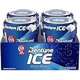 Dentyne Ice Sugar Free Gum (Peppermint  60 Piece  Pack of 4)