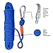MaxMagnets Rock Climbing Rope, Magnet Fishing Rope with Carabiner 1/4 Inch 6mm x 65 Feet High Strength Cord Safety Rope Max Working Capacity 550LBS, All-Purpose Braided Rope