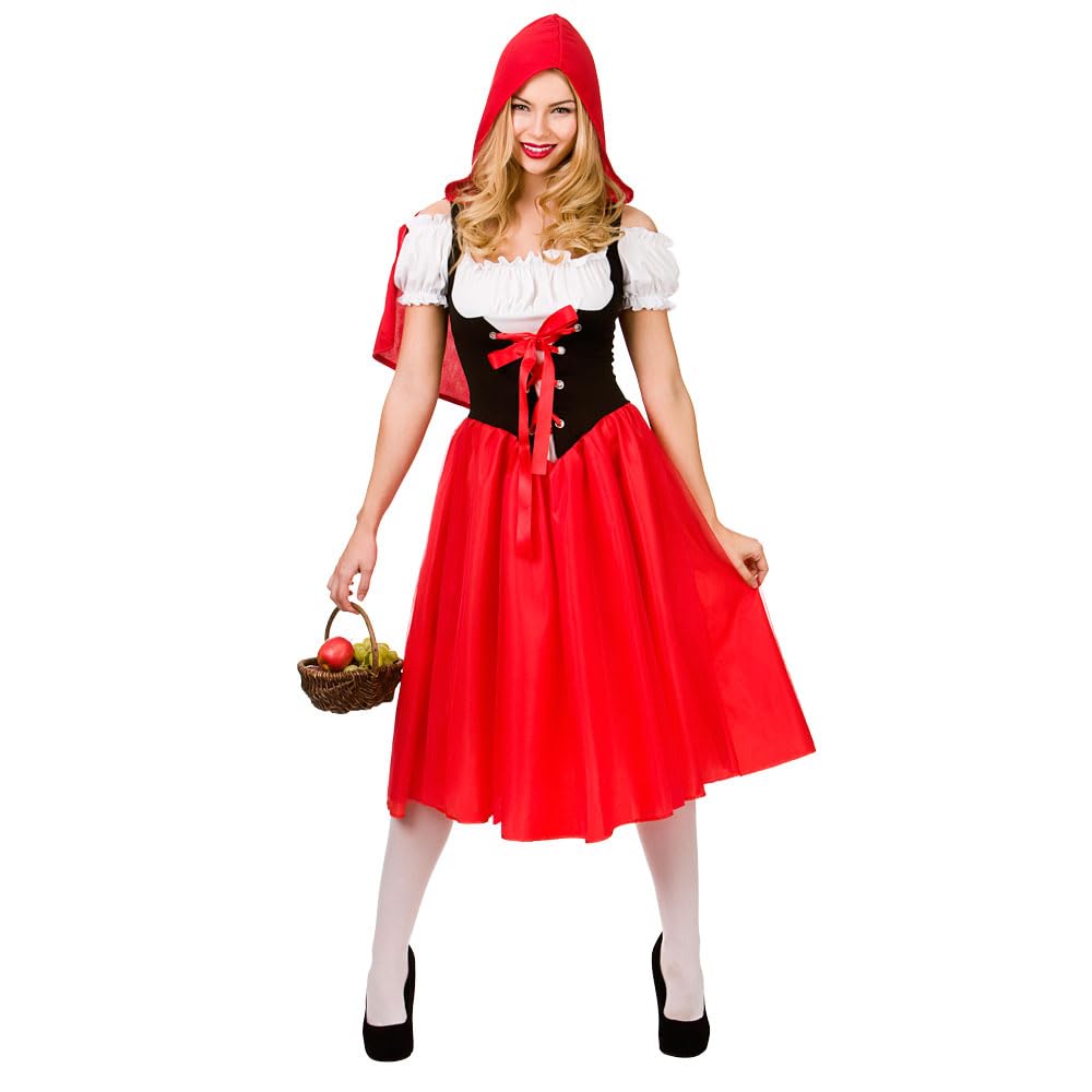 Wicked Costumes® Book Week Adult Women’s Red Riding Hood Fancy Dress Costume – Classic Fairytale Outfit Book Week - X-Large (UK 22-24)