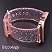 iiteeology Compatible with Apple Watch Band 42mm 41mm 40mm 38mm, Soft Glitter Clear iWatch Bands for Women Series 1-10 - Pink/Silver