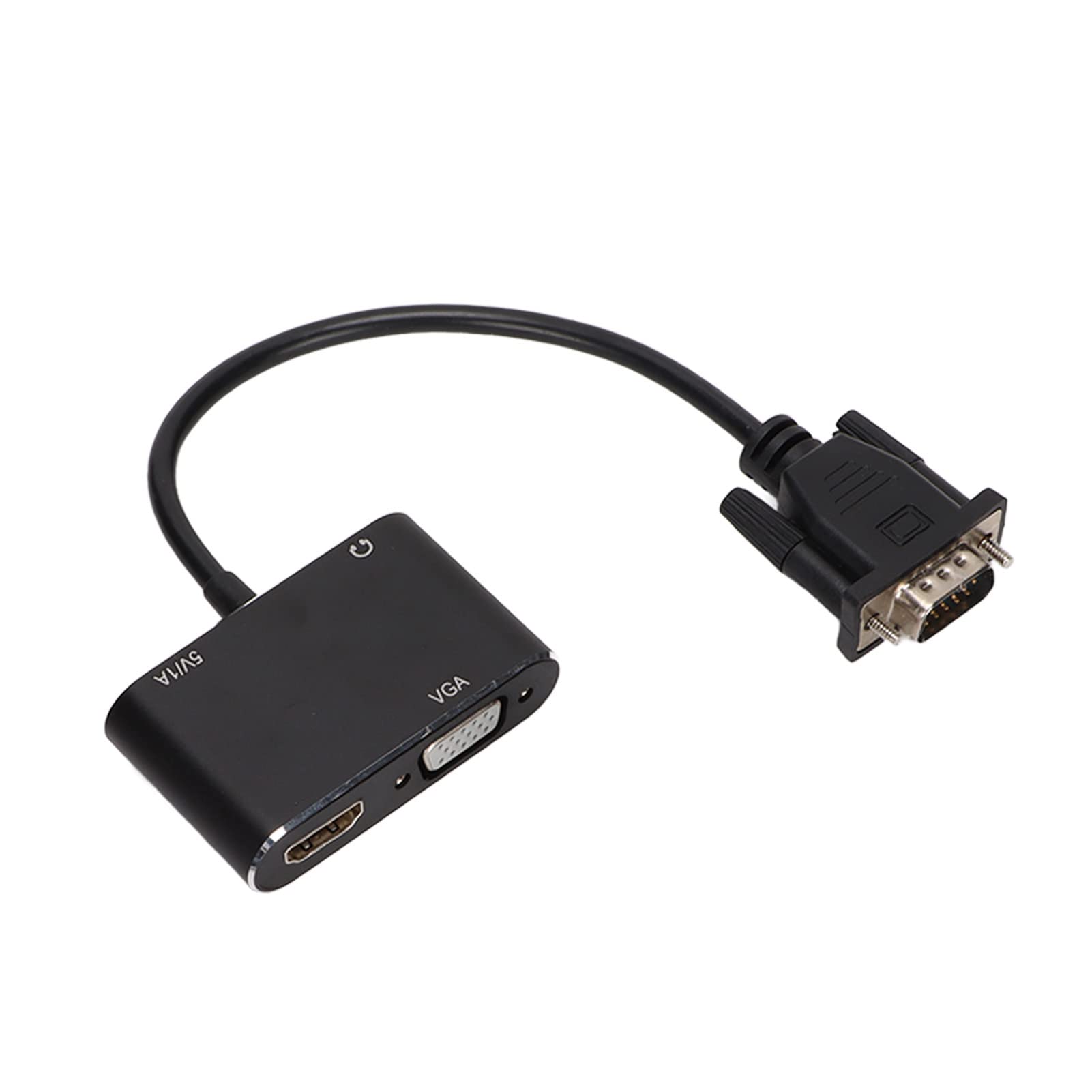 Annadue 2 in 1 VGA to HDMI Adapter, Splitter with Voice Frequency Cable, for HD Televisions, Monitors, Projectors