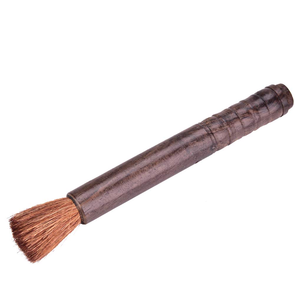 Violin String Cleaning Brush, Rosin Musical Instrument Cleaning Brush, Solid Wood Violin Care Tool Violin String Cleaner with Soft Wool Brush Head, Durable to Use(Ebony)
