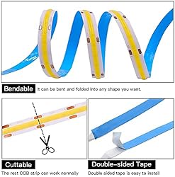 XUNATA COB LED Strip Lights, 1m/3.3ft