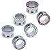 316L Stainless Steel Rhinestone Crystal Ear Tunnel Plugs Ear Gauges Expanders Body Piercing (White, 0g(8mm))