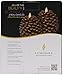 Luminara Pine Cone Candles: 3.5 x 4 Unscented, Battery Operated, Flameless Candles with Timer (Brown) with Gold Accents