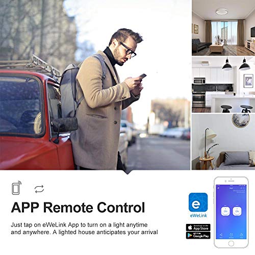 ITead Sonoff Dual Channel WiFi Wireless Smart Switch Compatible with Alexa, Control two home appliances with APP,remote control Appliance Controller for DIY Smart Home