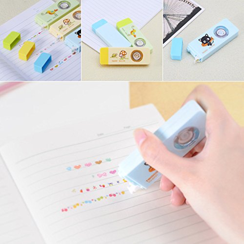 Onpiece Novelty Colorful Decorative Tapes Correction Fluid School & Office Supply, 197'', Pack of 3 - Thumbnail 6