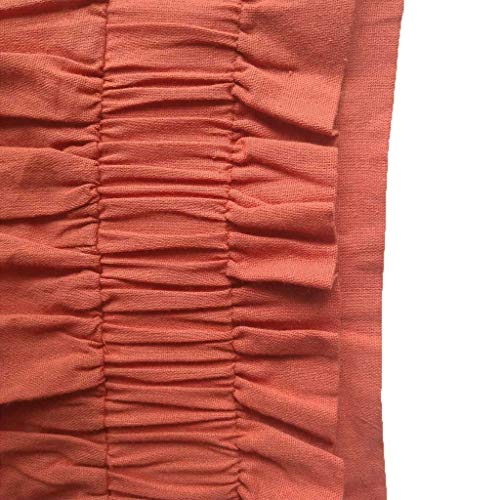 Farmerl Women Solid Casual Belt High Waisted Loose Pants Yoga Long Trousers Orange - Thumbnail 3