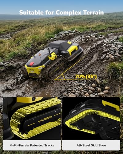 YARBO Robot Lawn Mower Pro with Modular Design for Large Yard up to 6 Acres, Remote Control Robotic Lawnmower with 0.8"-4.0" Cutting Height, AI Vision & RTK for Navigation