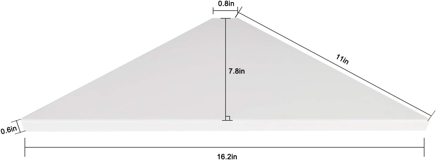 Evron Corner Mounting Shelf,Easy to Install Wall Corner Shelf,Set of 2 (White Wood Striped with Hole Pattern): Kitchen & Dining