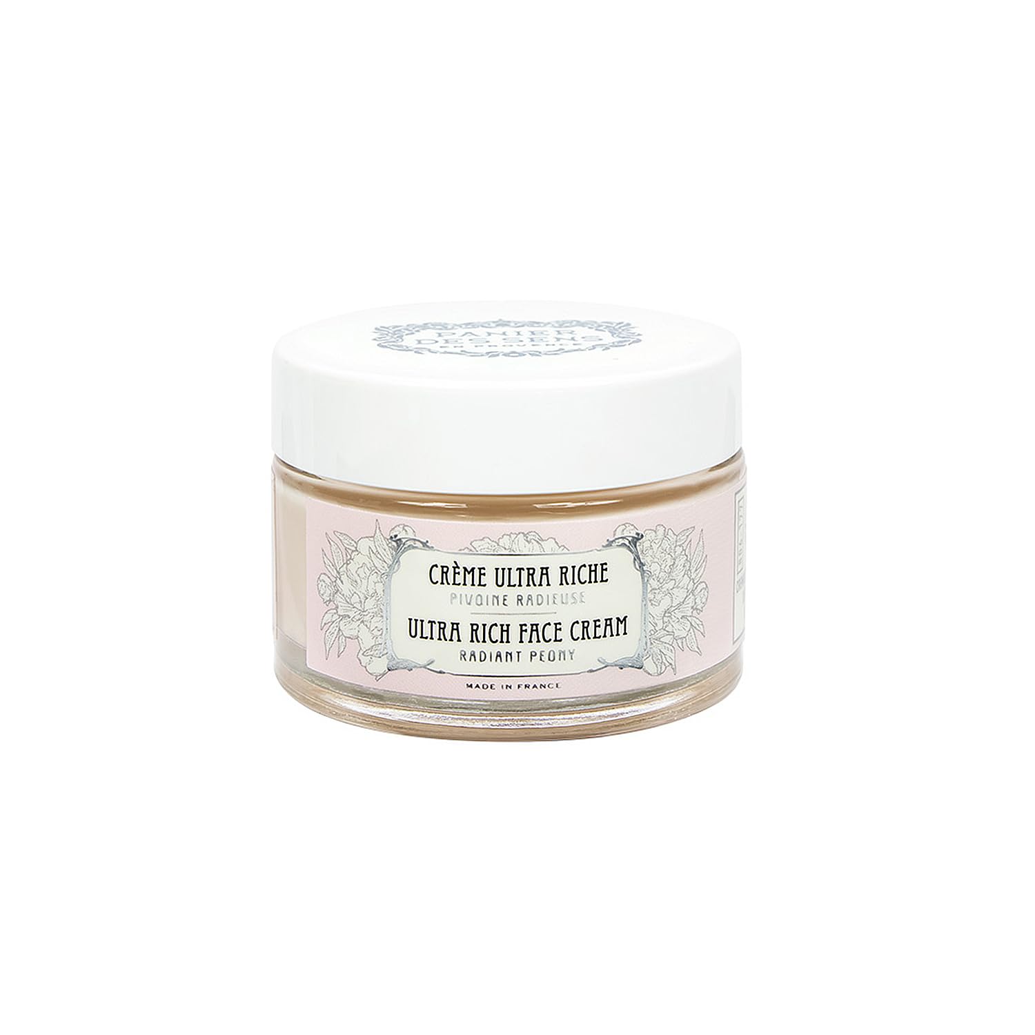 Panier des Sens - Ultra Rich Face Cream - with Hyaluronic Acid + Peony Extract - Moisturising and Radiance - Skin Care for Women Made in France - Facial Moisturiser 99% Natural Ingredients – 50ml — image 1