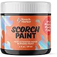 Scorch Marker Scorch Paint, Heat Activated Wood Burning Paint, 2 fl oz | Put it on, heat it up, watch it burn. Brush or stenc