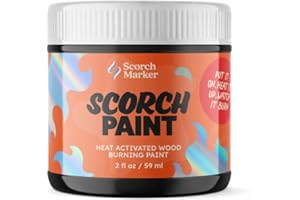 Scorch Marker SCORCH PAINT – Wood Burning Paint for Crafts, Stencils, DIY Projects & Pyrography | Water-Based, Safe, Easy to Use | 2 oz Jar