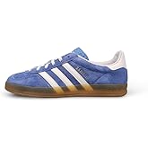 adidas Womens Gazelle Indoor Blue Fusion/Footwear White/Gold Size 5.5